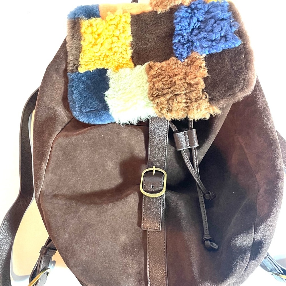 Ugg The Elder Statesman Suede Backpack With Patch… - image 8